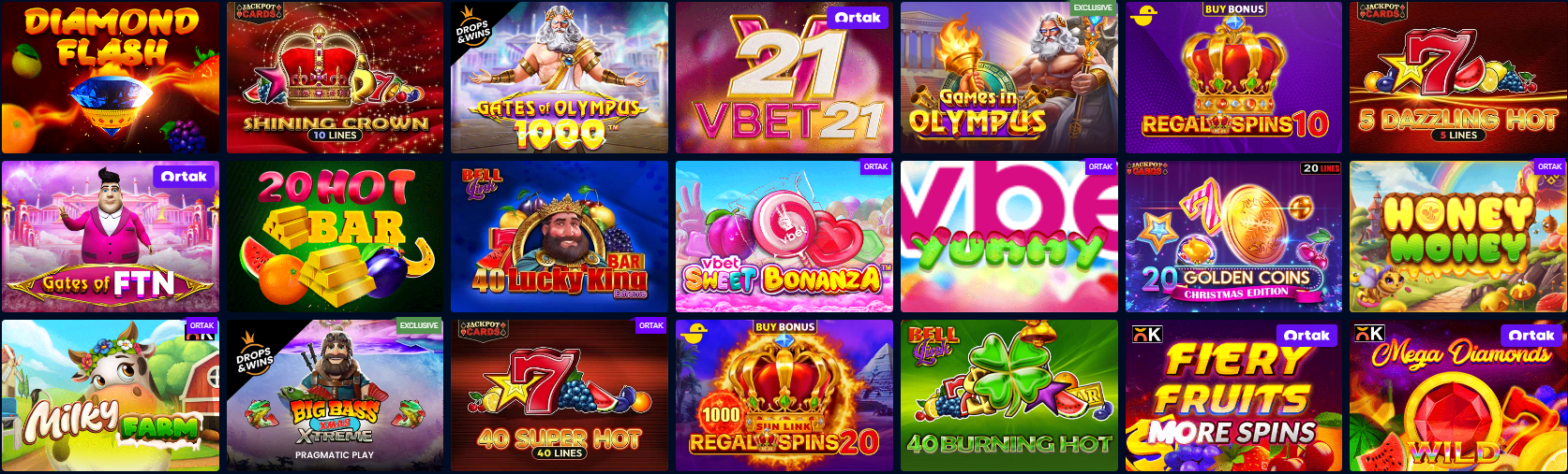 Spellen bij VBet Casino